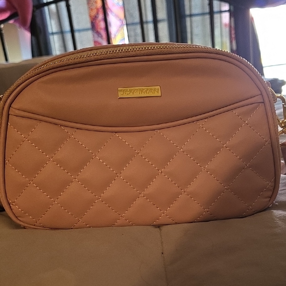 Joy & Iman Tan Crossbody Leather Bag